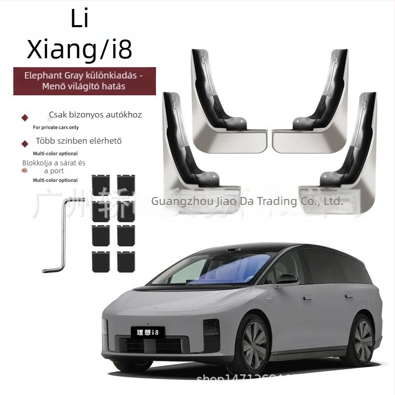 Ideal i8/i6-hoz készült sárvédő készlet – járműspecifikus, első és hátsó, műanyag, 2025-ös modellév, automata váltó