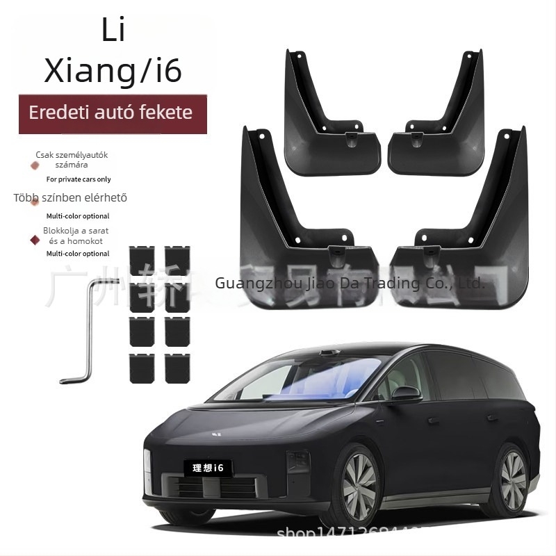 Ideal i8/i6-hoz készült sárvédő készlet – járműspecifikus, első és hátsó, műanyag, 2025-ös modellév, automata váltó