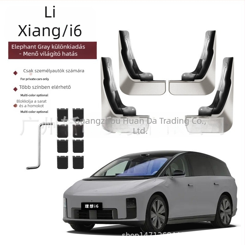 Ideal i8/i6-hoz készült sárvédő készlet – járműspecifikus, első és hátsó, műanyag, 2025-ös modellév, automata váltó