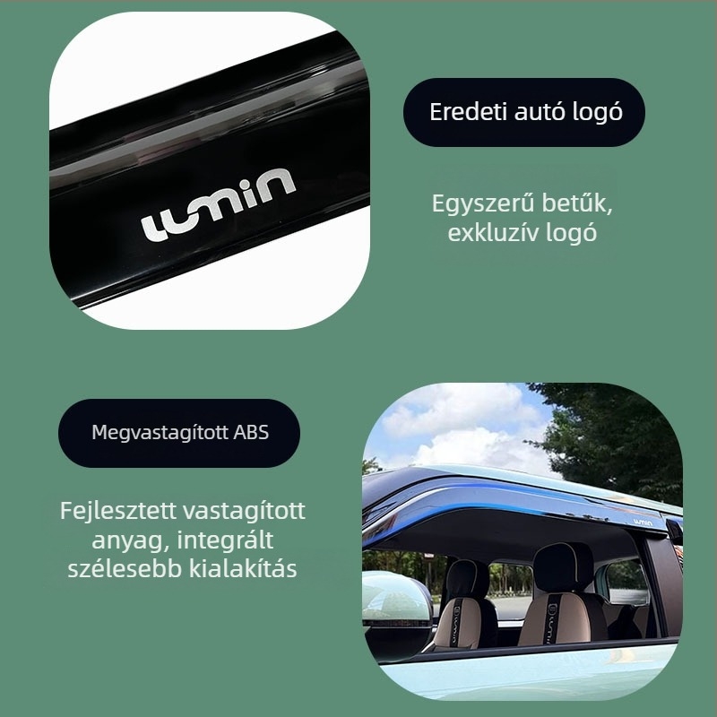 Autóablak esővédő – ötvözet + gyémánt, kompatibilis a Changan Lumin modelllel