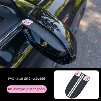 Autó visszapillantó tükrének esővédője — PVC lágy gumi; modell Y-05 Rain Visor; testreszabható feldolgozás; Cartoon-stílus
