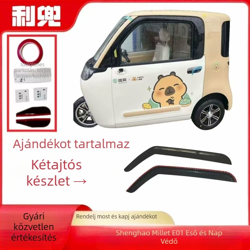 Gumis esővédő pajzs elektromos járművekhez, ragasztással történő szerelés, 2 darabos készlet, kompatibil több modellhez