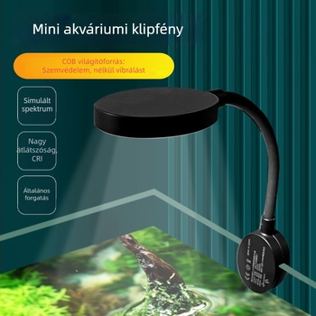 Clip-on akváriumi növényvilágító, halaknak és vízi növényeknek, vízálló, 3W, PC test, Water Dance World