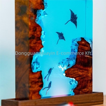 Éjszakai fény geometriás gyanta árnyékolóval, aljzatról működik, intelligens vezérlés, modern művészeti stílus