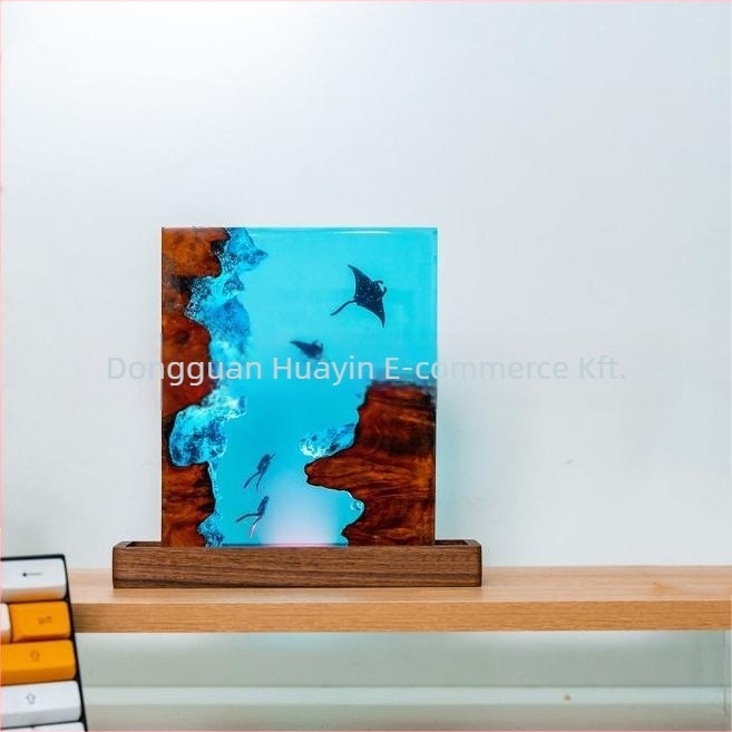 Éjszakai fény geometriás gyanta árnyékolóval, aljzatról működik, intelligens vezérlés, modern művészeti stílus