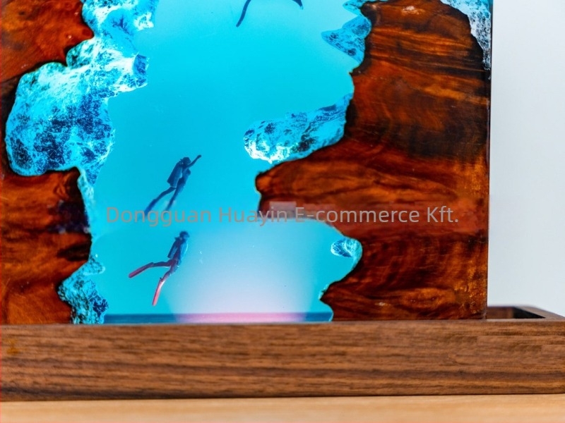 Éjszakai fény geometriás gyanta árnyékolóval, aljzatról működik, intelligens vezérlés, modern művészeti stílus