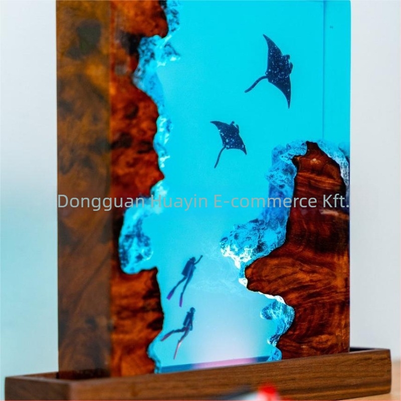 Éjszakai fény geometriás gyanta árnyékolóval, aljzatról működik, intelligens vezérlés, modern művészeti stílus