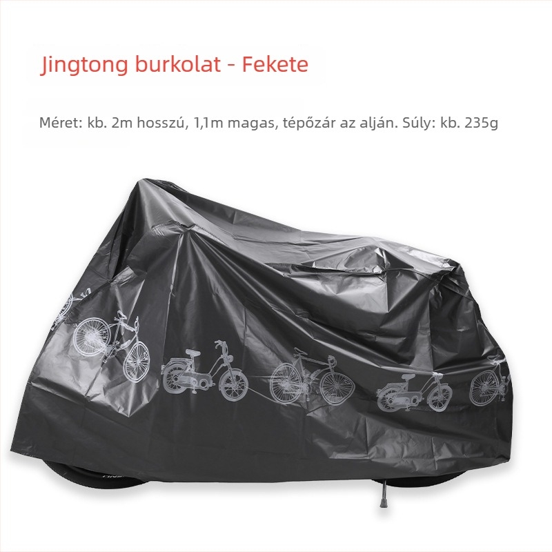 Kerékpár- és motorkerékpár védőfedél, poliészter, uniszex, magáncímkére alkalmas