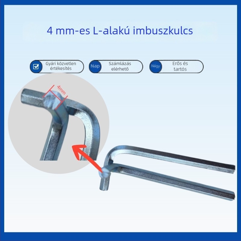 L alakú 4 mm-es hex kulcs görkorcsolyákhoz és gördeszkához