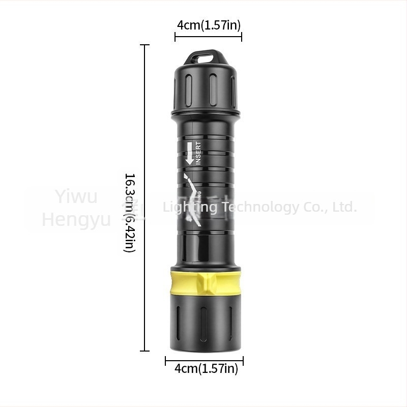 XHP70 búvár LED zseblámpa digitális kijelzővel, USB töltés, 5000mAh akkumulátor