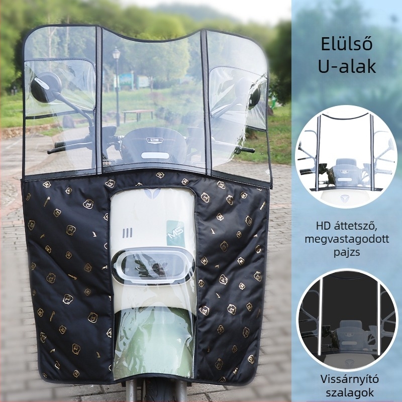 Elektronikus járművek szélvédője – vastagított, megerősített esővédő, átlátszó, nagy felbontású