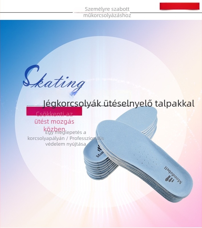 Jégkorcsolyához készült ütéscsillapító talpbetét, állítható illeszkedéssel, uniszex, Skforce/Feigui, jég- és hó sportokhoz