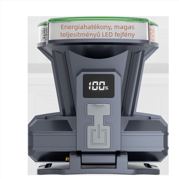 LED fejlámpa, újratölthető, 50W, 5200mAh, hatótáv 200-500 m, töltővel