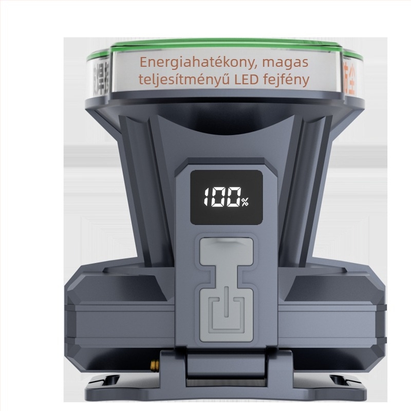 LED fejlámpa, újratölthető, 50W, 5200mAh, hatótáv 200-500 m, töltővel