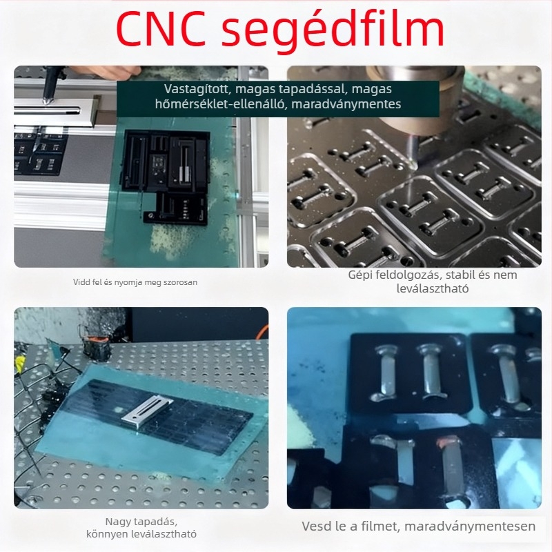 CNC Ipari PET Magas Hőmérsékletű Maszkoló Szalag, Kétoldalas, Silikon Ragasztóval, Hosszú távú Hőállóság 180°C, Rövid távú Hőállóság 260°C