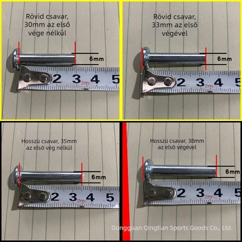 Görkorcsolya csavarkészlet belső hatszög záróanyákkal és acél tüskékkel egysoros kerekekhez