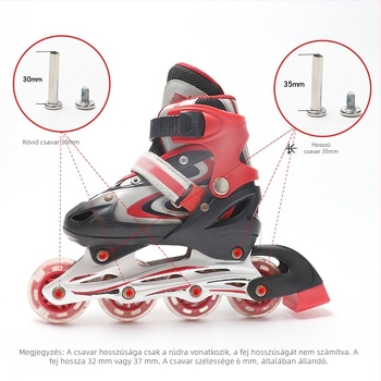 Görkorcsolya csavarkészlet belső hatszög záróanyákkal és acél tüskékkel egysoros kerekekhez
