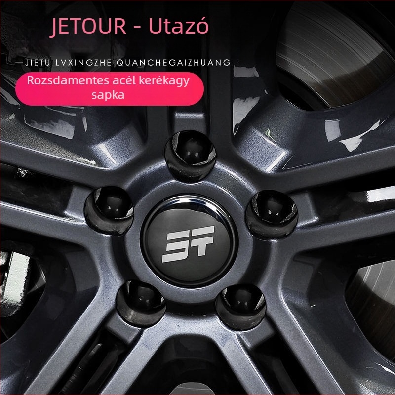 Jietu Traveler Shanhai T2-hez illeszkedő kerékagy középső sapka matricái – alumíniumötvözet, rajzfilm minta, mágneses rögzítés