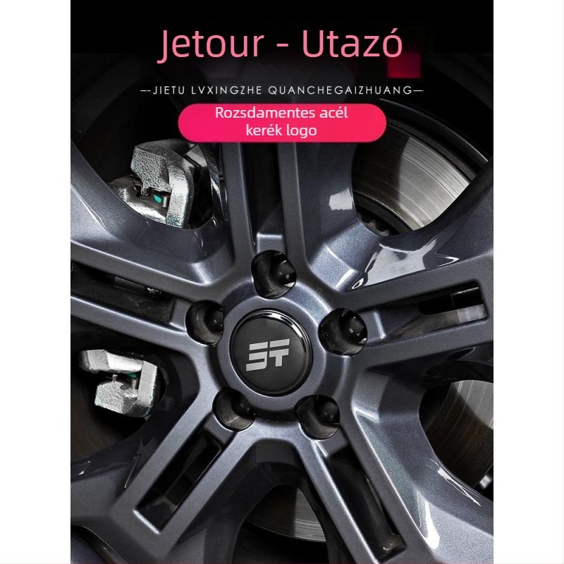 Jietu Traveler Shanhai T2-hez illeszkedő kerékagy középső sapka matricái – alumíniumötvözet, rajzfilm minta, mágneses rögzítés