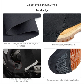 Téli kerékpáros bokavédő | Anyag: SBR gumi | Boka védelme | Felnőtteknek | Alkalmas téli kültéri kerékpározáshoz