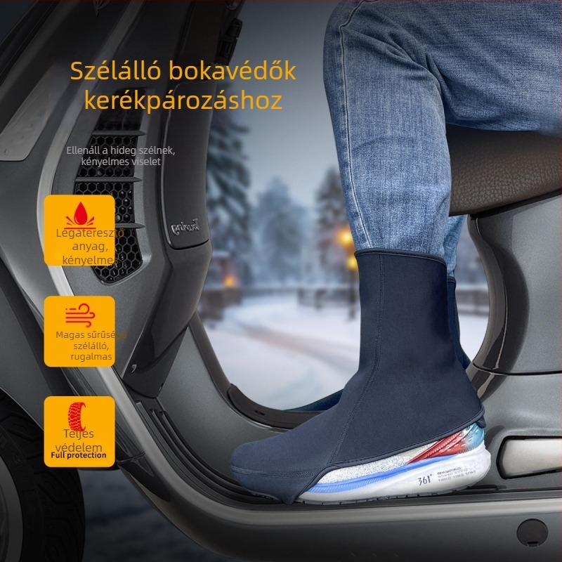 Téli kerékpáros bokavédő | Anyag: SBR gumi | Boka védelme | Felnőtteknek | Alkalmas téli kültéri kerékpározáshoz