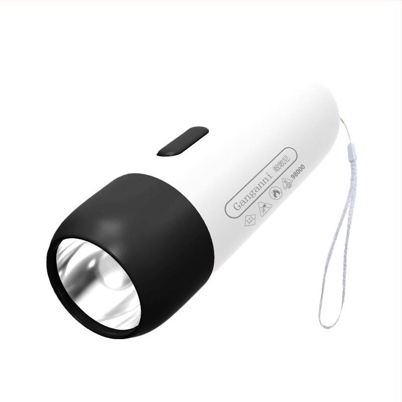 USB-s újratölthető LED mini elemlámpa, hordozható többfunkciós világítás (10W LED, beépített 18650-es elem, 200–500 m hatótáv)