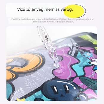 Kültéri vízálló táska vízi sportokra (PVC, kapacitás 20 liter alatt, virágos mintázat, szabadidős utazási stílus)