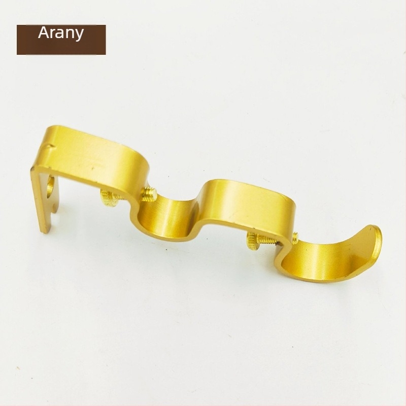 Függönyrúd tartó – dupla görbe, vasból, modern, minimalist stílus, minden függönytípushoz