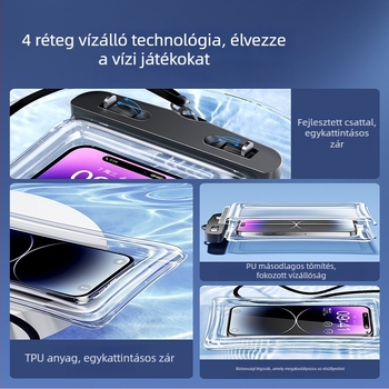 Gumi úszó táska, egyszerű stílus; vízálló anyag; alkalmas felnőtteknek, gyermekeknek és időseknek; semleges nem; szabadidős, búvárkodás, strand és szabadtéri használatra