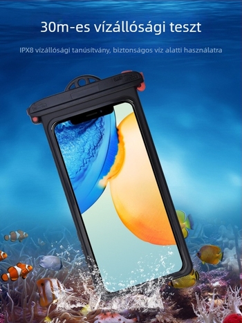 Vízálló telefontok érintőképernyő-kompatibilis – PC anyag; Egyszerű stílus; Vízálló anyag; Nyomtatott logó: Igen