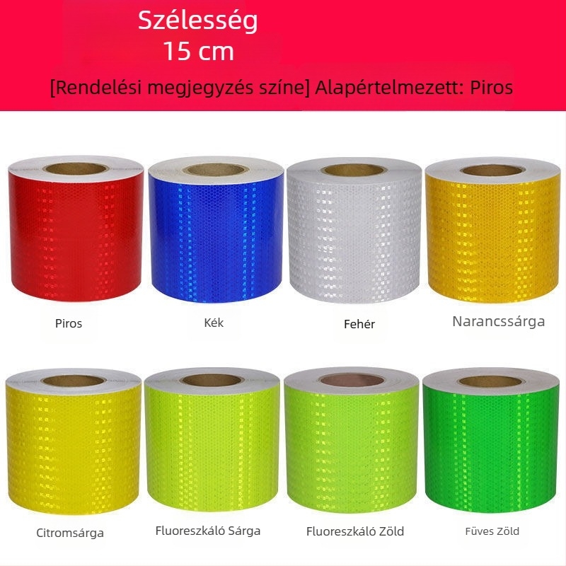 Személyre szabható egyszínű reflexiós biztonsági szalag autókhoz, vízálló figyelmeztető csíkok, nagy láthatóságú