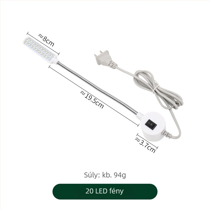 Varrógéphez készült LED munka lámpa, 30 LED-del, szemvédő funkcióval, JP/Jinping jp664