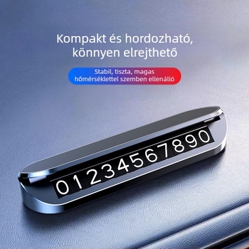 Autó ideiglenes parkolótábla személyre szabott logóval, műanyag, modell V4, logónyomtatás elérhető, rejtett típus