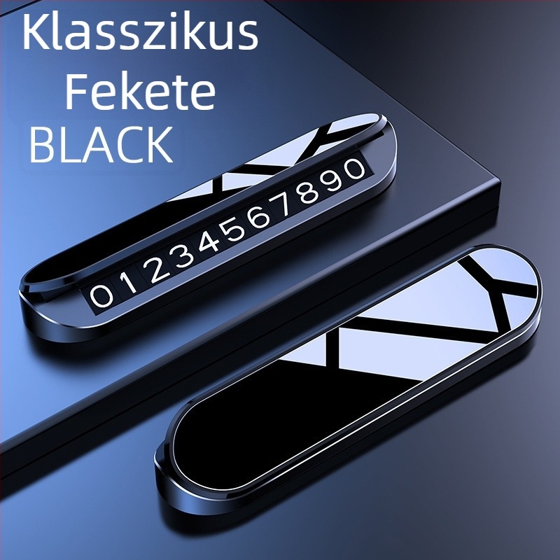 Autó ideiglenes parkolótábla személyre szabott logóval, műanyag, modell V4, logónyomtatás elérhető, rejtett típus