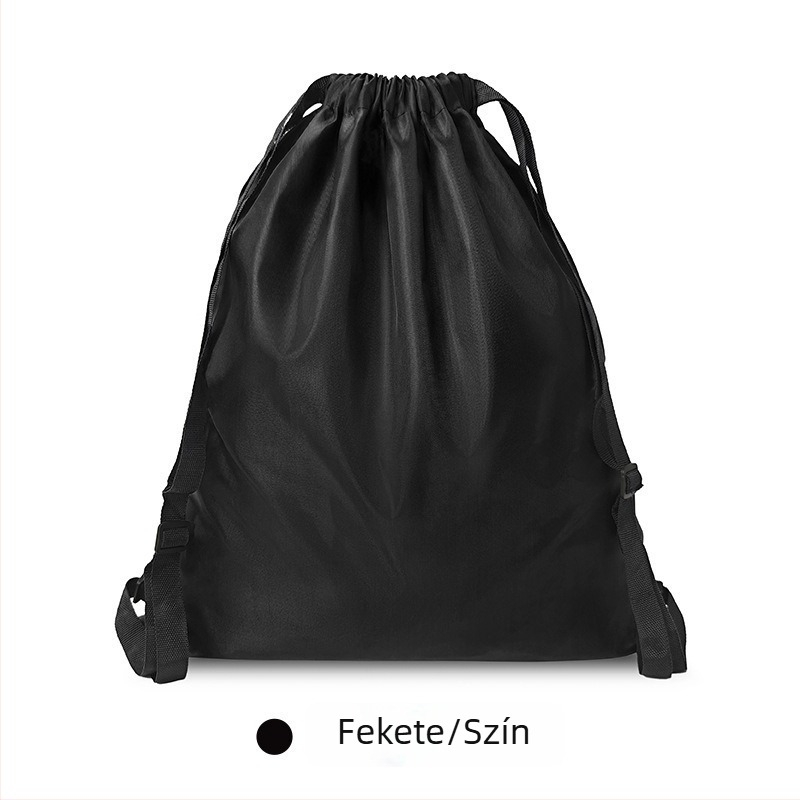 Hátizsák húzós záródással, nagy kapacitású, Oxford anyag, görbült vállpántok, vászon bélés, labdajátékokhoz alkalmas