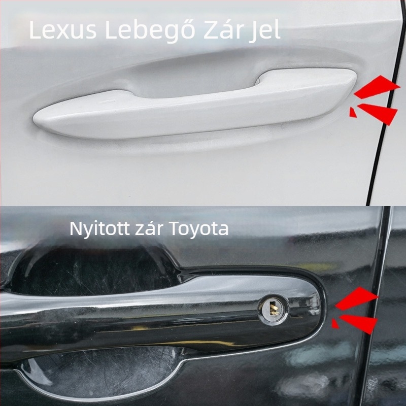 Toyota ajtózár környéki reflexiós figyelmeztető matrica – műanyag – szívócsés felhelyezés – Termékkód F79HSJ57JS79HM