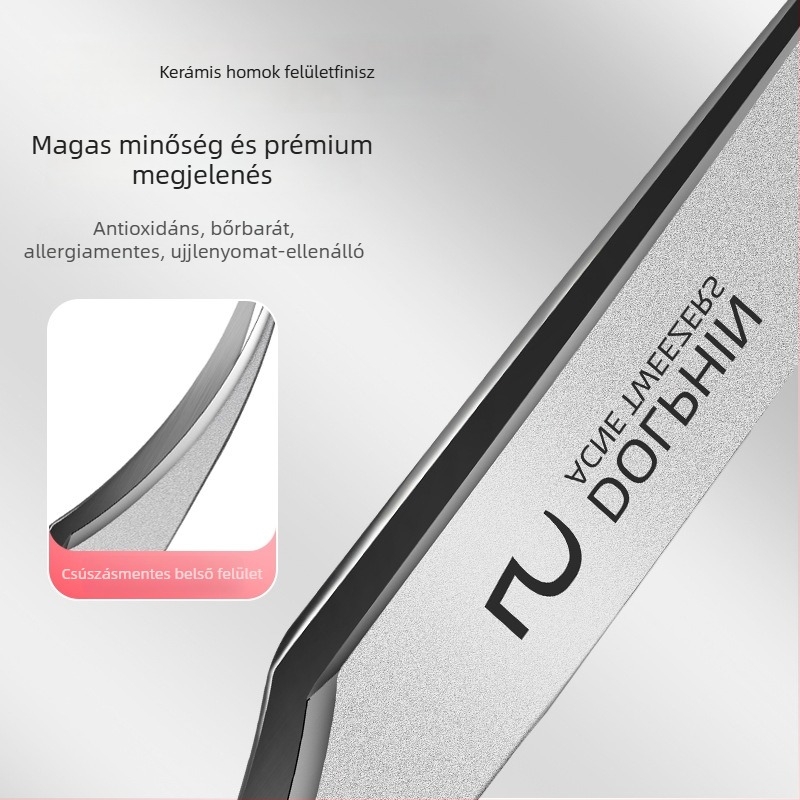 Rozsdamentes acélból készült akne készlet: mitesszer-klipszek és akne-tűk