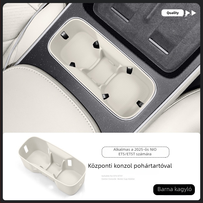 Szilikon középkonzolos pohártartó matrica, kompatibilis a 25 modell NIO ET5/ET5T modellel – csúszásmentes autó belső kiegészítő, tömeg 150 g