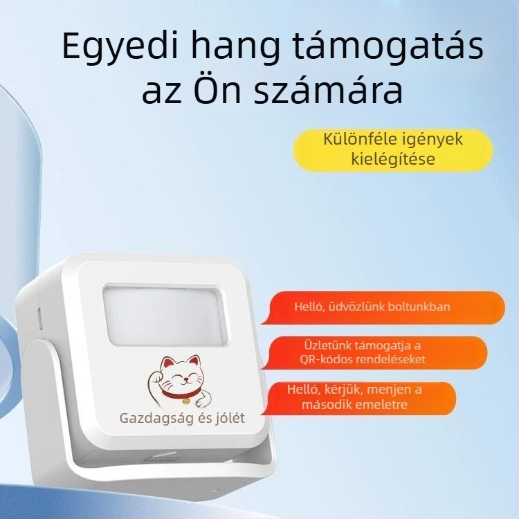 Indukciós ajtócsengő, DH-AI modell, akkumulátoros működés, 4,5V, különböző csengőhangok, otthonok és üzletek számára
