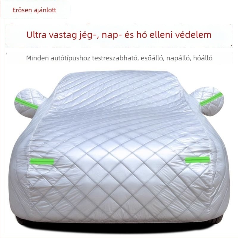 Új vastag bélelt autóvédő, teljes fedettség a napfény, eső és jégeső ellen, hőszigetelő réteg