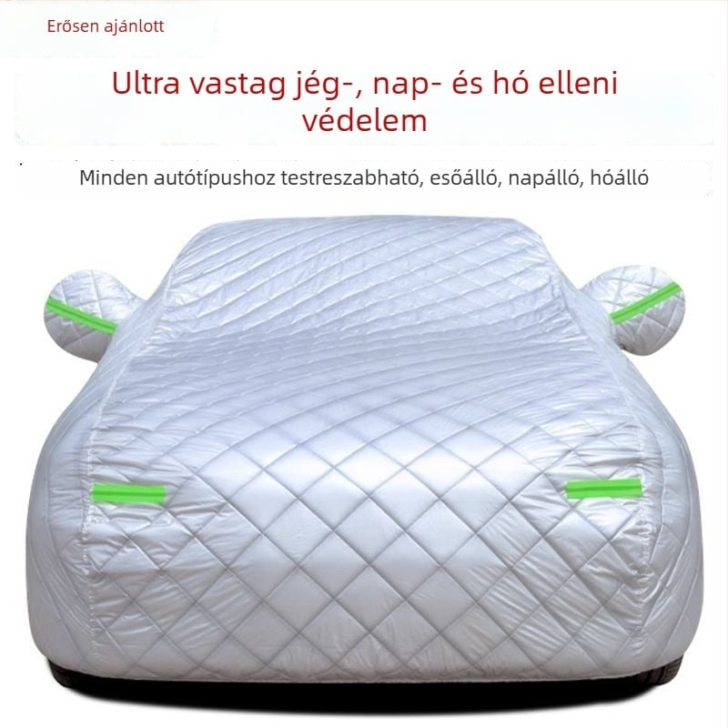 Új vastag bélelt autóvédő, teljes fedettség a napfény, eső és jégeső ellen, hőszigetelő réteg