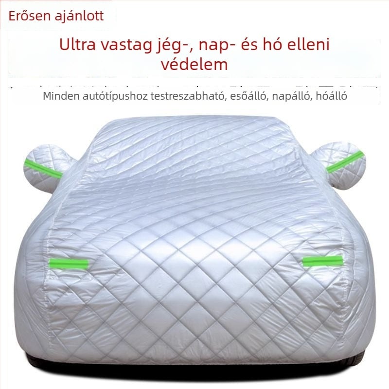 Új vastag bélelt autóvédő, teljes fedettség a napfény, eső és jégeső ellen, hőszigetelő réteg