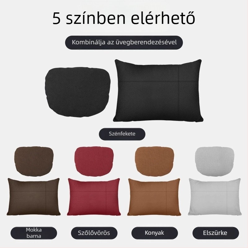 Tesla-kompatibil fej- és deréktámasz párna az autóhoz – mű plüss, töltet selyem-pamut, egész évben, egyszerű stílus