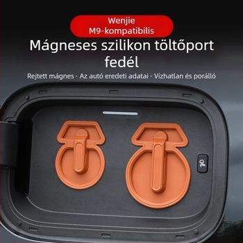 Szilikon mágneses töltőport fedél – vízálló és porvédő, AITO M9/M8-hoz, autó kiegészítő