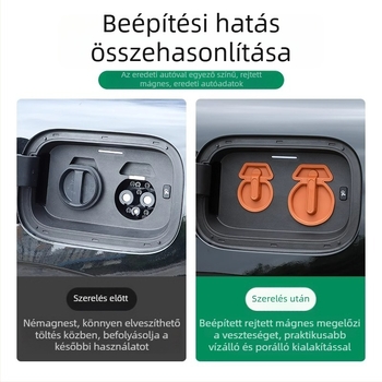 Szilikon mágneses töltőport fedél – vízálló és porvédő, AITO M9/M8-hoz, autó kiegészítő