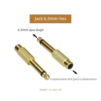 3.5mm/6.5mm Lotus fej adapter – hangfalakhoz, mikrofonokhoz, erősítőkhoz és keverőkhez