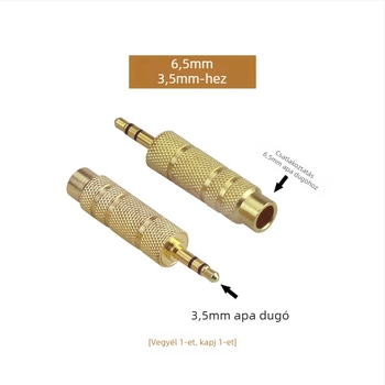 3.5mm/6.5mm Lotus fej adapter – hangfalakhoz, mikrofonokhoz, erősítőkhoz és keverőkhez