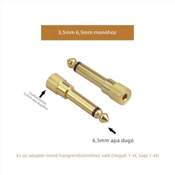 3.5mm/6.5mm Lotus fej adapter – hangfalakhoz, mikrofonokhoz, erősítőkhoz és keverőkhez