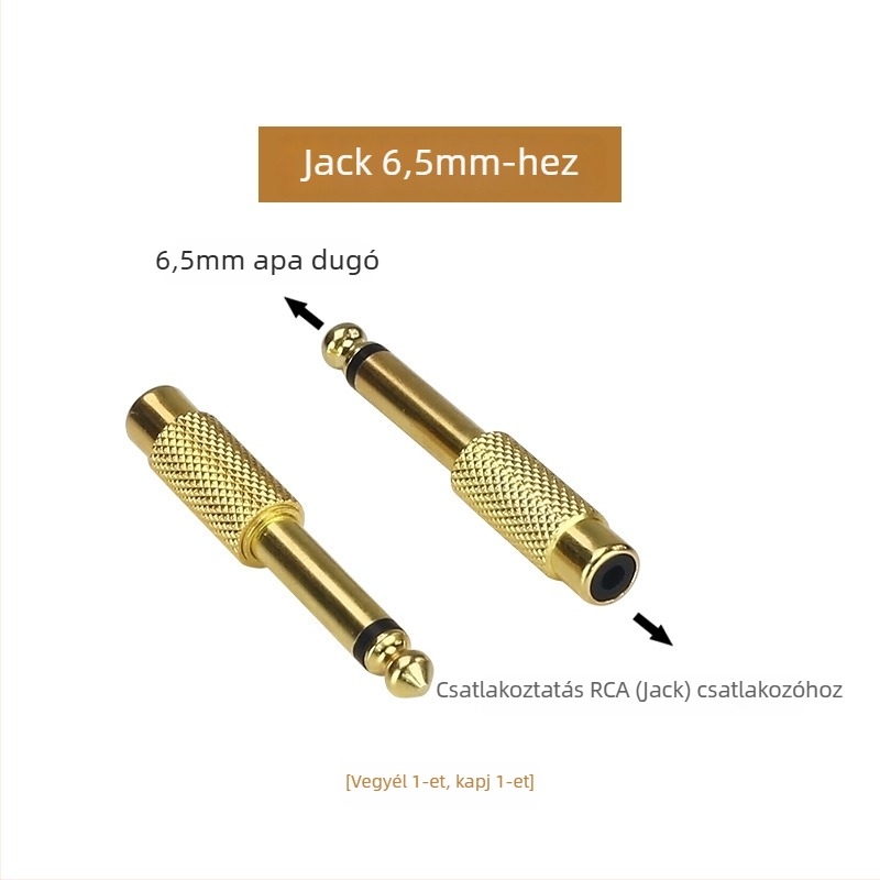 3.5mm/6.5mm Lotus fej adapter – hangfalakhoz, mikrofonokhoz, erősítőkhoz és keverőkhez