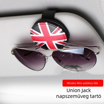 Autó szemüvegklipsz a napellenzőhöz, PU bőr, kompatibilis BMW Mini